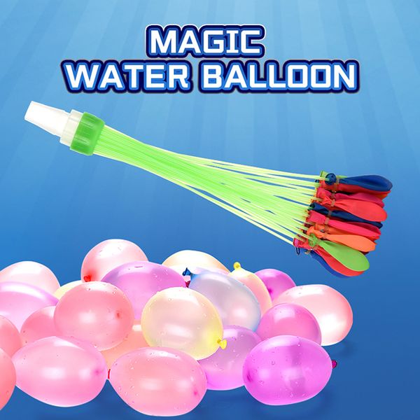 

1set=111pcs Creative Filling Magic Balloons Children Adult Water War Game Supplies Water Balloon Summer Outdoor Party Toys 05