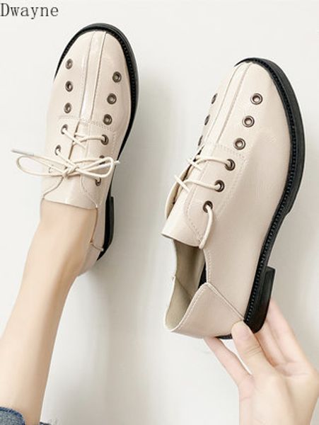 

маленькие кожаные ботинки женщина 2020 весной и летом новые дикие моды англии ветер чистый красный мягкой кожи плоские педали один обувь, Black