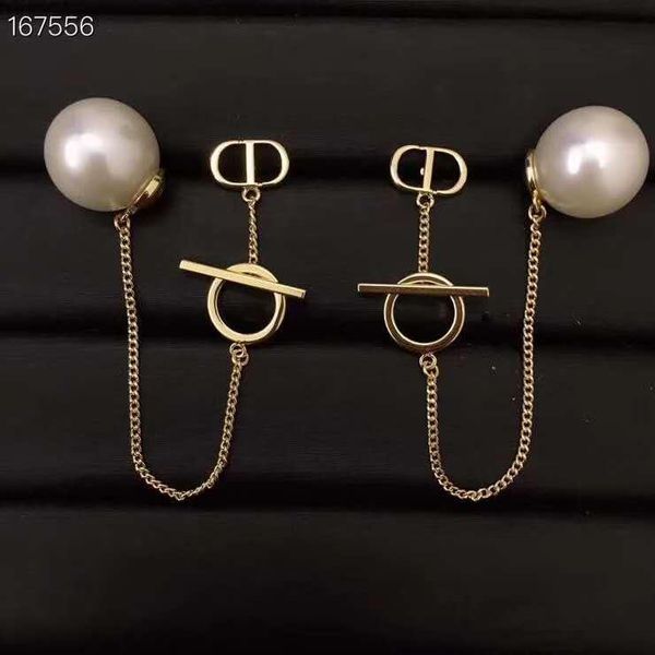 

european and american fashion sell pearl letter earrings1, Slivery;golden