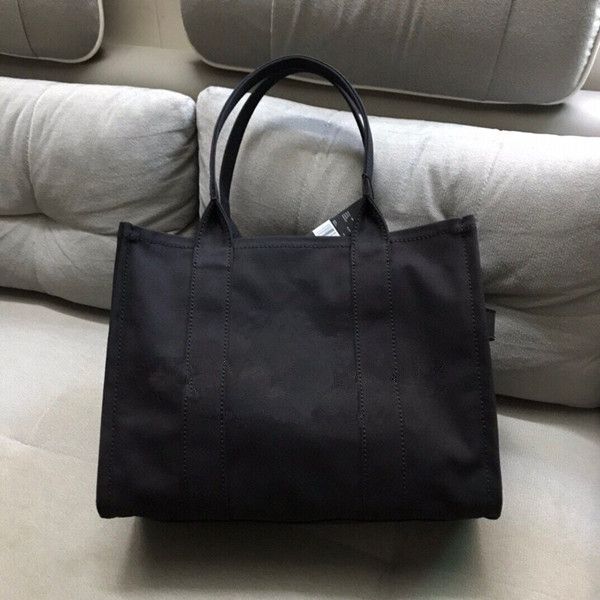 

2020 new canvas leather with wide shoulder belt women's shopping bag