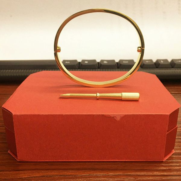 

love titanium steel silver rose gold without diamonds bracelet bangles women men screw bracelet couple jewelry with box iynn, Black