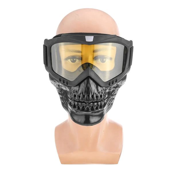 

goggles glasses face mask motorcycle riding sport dirt bike protector skull hanzhetrade