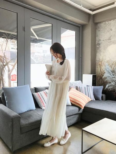 

casual dresses 2021 plus size summer dress girls boho party chiffon female vintage white long sleeve women robe vestido, Black;gray