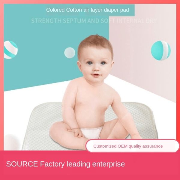 

baby colored cotton and bamboo fiber double-sided four seasons washable diaper skin-friendly baby diaper pad