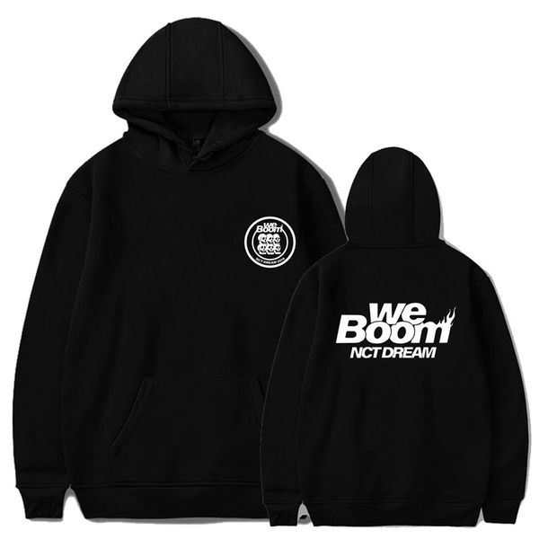 

pg052 nct dream we boom hoodies kpop hooded pullovers, Black