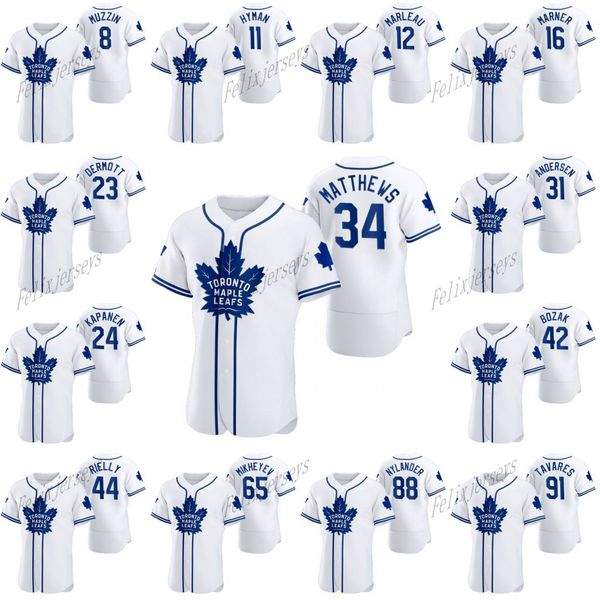 

toronto maple leafs tyler bozak 2020 hockey x baseball crossover jersey jake muzzin patrick marleau mitchell marner auston matthews, Black;red