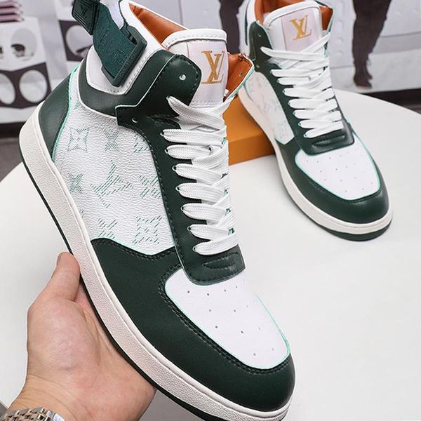

men shoes boots breathable chaussures pour hommes fashion mens boots casual shoes rivoli sneaker boot leather luxury design, Black
