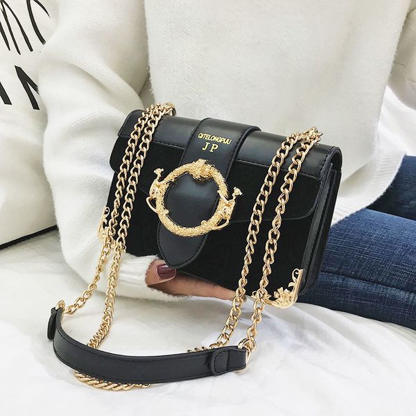 

female leather messenger bag rivet chain crossbody shoulder bag for women 2019 small square purse bolsos mujer