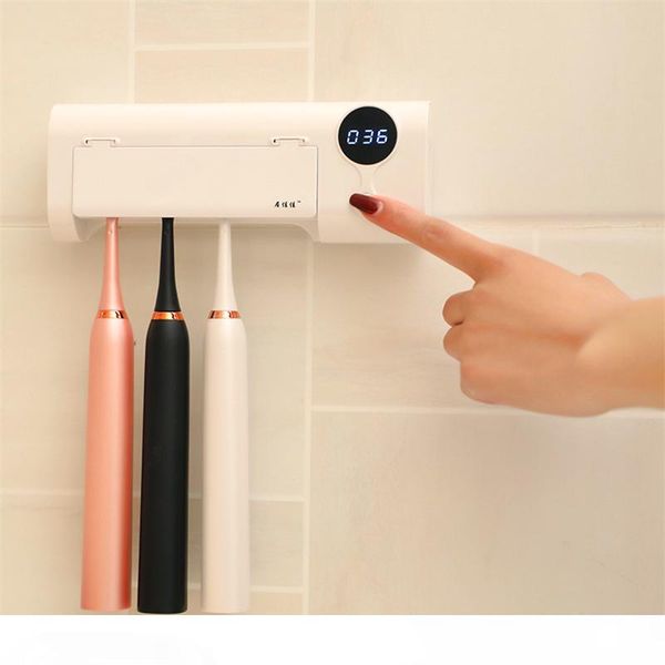 

toothbrush sterilize ultraviolet household intelligent toothbrush case toothbrush sterilizer holder wall mount build in rechargeable battery
