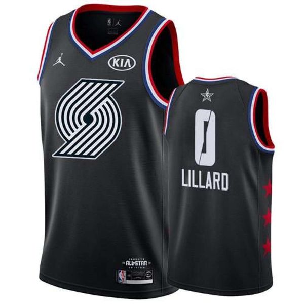 

2019 basketball jersey men's damian lillard #0 black allstars, Gray