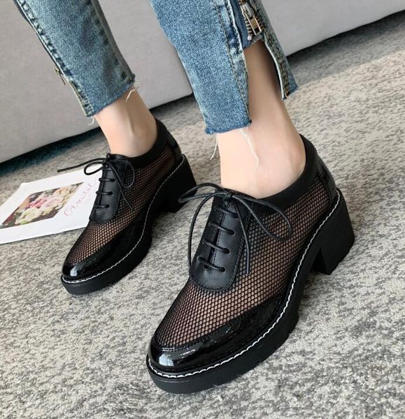 

brand new louise mens oxfords dress designer breathable nets office leisure leather black shoes size 35-40