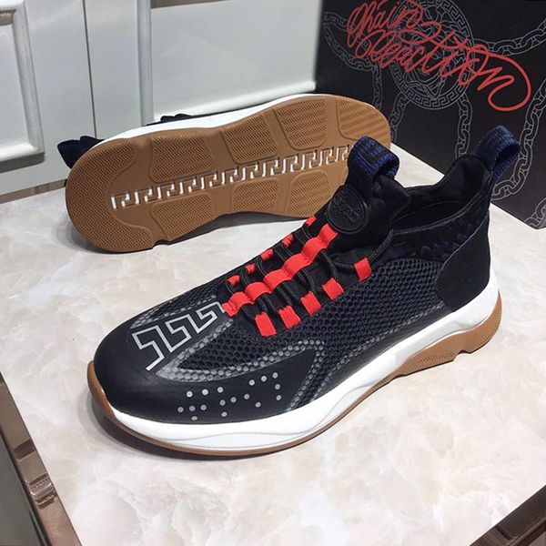 

new arrival cross chainer sneakers men shoes breathable sports shoes luxury lace -up low casual men shoes zapatillas hombre, Black