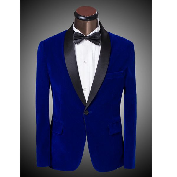 

men's suits & blazers men suit royal blue burgundy velvet blazer slim fit one button groom tuxedo costume mens dinner jacket formal bus, White;black
