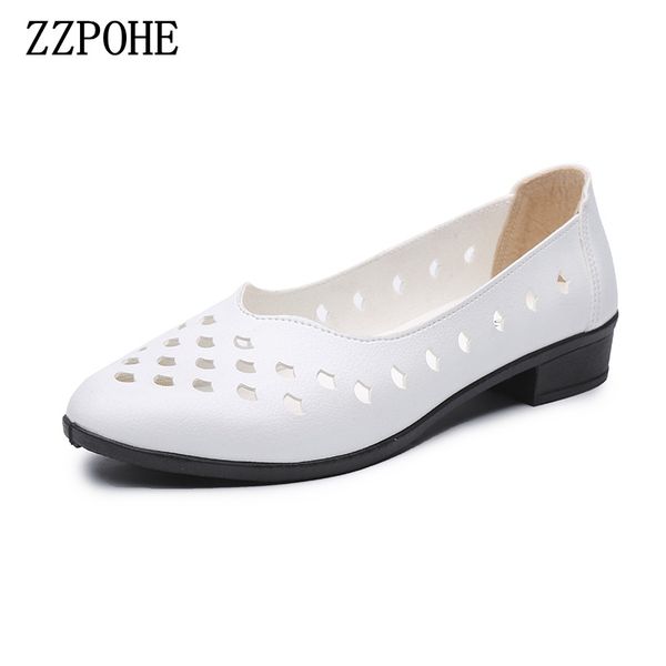 

zzpohe summer women shoes woman fashion leather sandals woman casual comfortable soft sandals women's low heel, Black