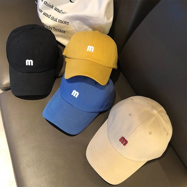 

2t8tn hat  letter embroidered men's all-match curved brim embroidered baseball cap pure cotton soft sun hat fashion simple female base, Blue;gray
