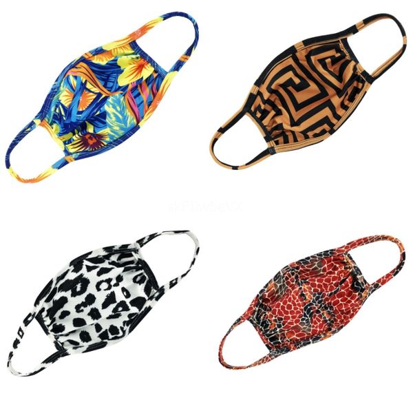 

multi style fa mask pm2.5 printed pattern mout fa er wasable dustproof masks dda199#786, Black