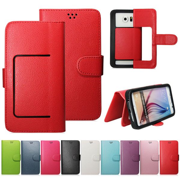 

universal leather case holster 4.5 inch to 6.0 inch strong cellphone protector wallet case with card slot for iphone 12 xr