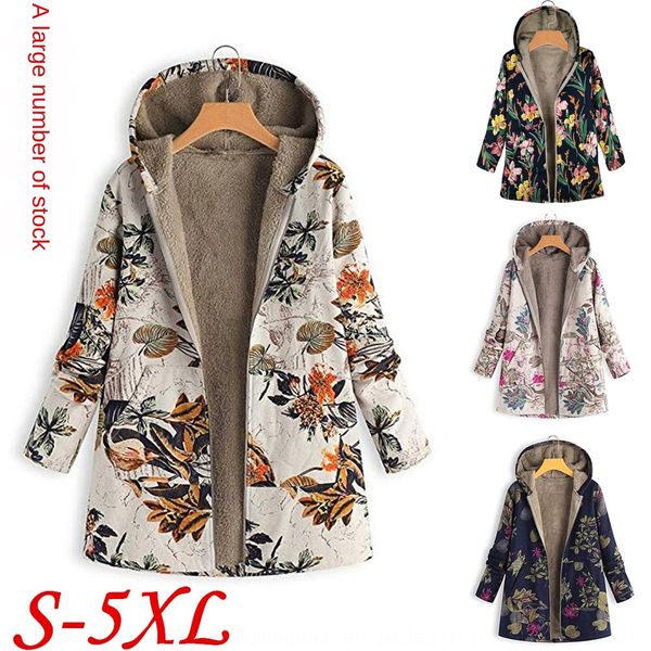 

cotton and linen sweater plush cotton-padded coat printed hooded sweatercotton and linen sweater women's clothing, Black