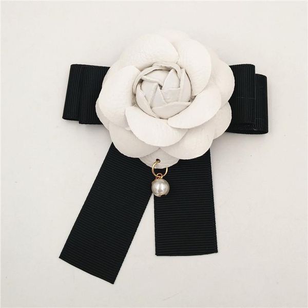 

white camelia flower brooch women camellia brooches pins pearl pendant white flower brooch pin for wedding, Gray