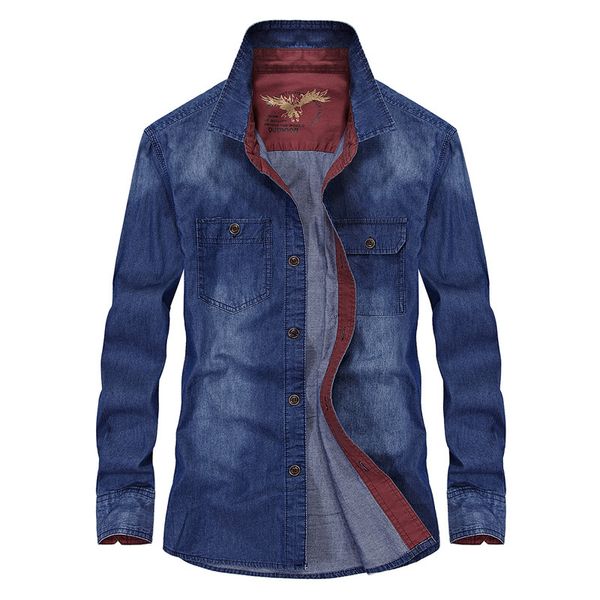 

spring autumn denim shirts men plus size xxxxl long sleeves cotton casual male jeans shirts mens dress shirt -4xl black blue, White;black