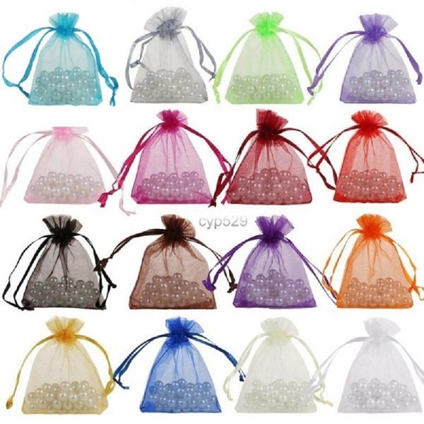 

100pcs organza bags storage bag jewelry bags packaging drawable wedding decoration favor gift dragees bages gift boxes 5z