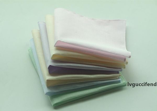 

20pcs solid color hankerchiefs 100 %cotton handkerchiefs women men 28cm *28cm pocket square wedding plain diy print draw hankies, White