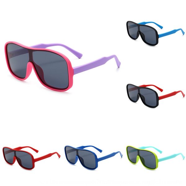 

2020 новых кросс-зеркало силиконовых детей поляризованного силиконового солнечных очков мода солнцезащитных очков квадратного кадр прямой, Blue