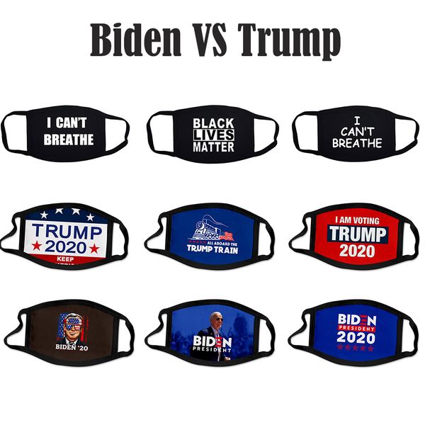 

biden vs trump face masks usa men women election anti dust fashion designer party black lives matter i cant breathe cotton mask dhc264