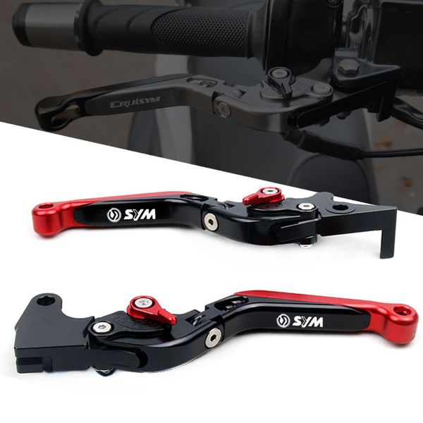 

for sym t2 t3 sb300 wolf250 t2/t3 sb 300 wolf 250 motorcycle cnc adjustable folding extendable brake clutch lever with logo