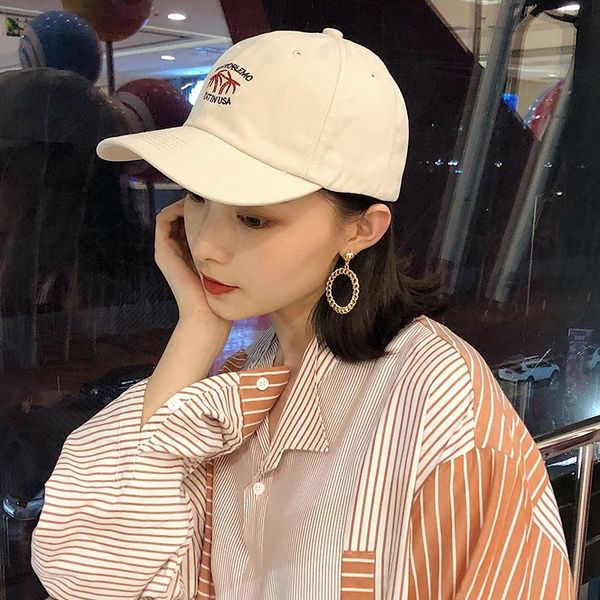 

korean ins female fashionable soft korean casual versatile student street baseball cap baseball cap sun hat zixia male, Blue;gray