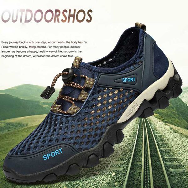 

mens mountain trekking sneakers men outdoor sport shoes men wearable tourism upstream shoes for light elastic band trainers