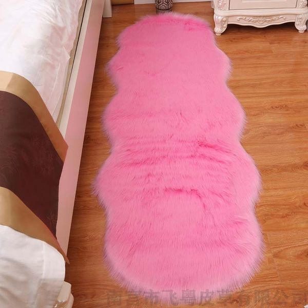 

nordic ins living room bedroom imitation wool whole leather floor carpet floor mat carpet mat lightcarpet