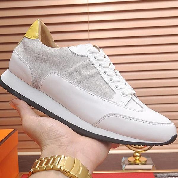 

new mens shoes casual leather mens shoes fashion trail sneaker in calfskin footwears men shoes casual zapatos de hombre sale