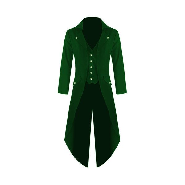 

men's suits & blazers wepbel steampunk party medieval retro tuxedo uniform men solid color plus size fashion slim fit suit, White;black