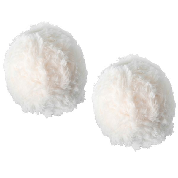 

2pcs 14mm soft fluffy knit chunky yarn knitting wool crochet ball, Black;white