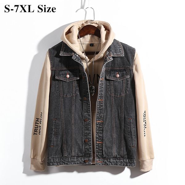 

large size 5xl 6xl 7xl men's denim vest 2020 new classic style fashion casual sleeveless jeans vest jacket male brand clothes, Black;white