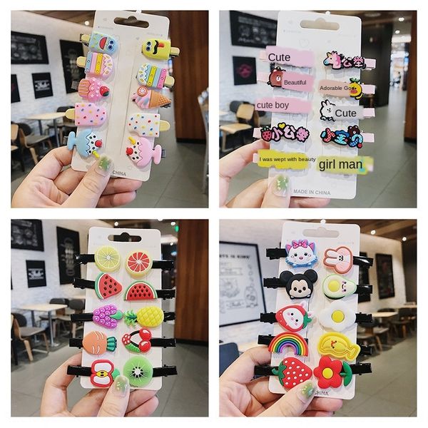 

nupaa korean children's cartoon pin baby's not hurt full cloth safety clip headwear hair hair accessories princess headdress cute, Slivery;white