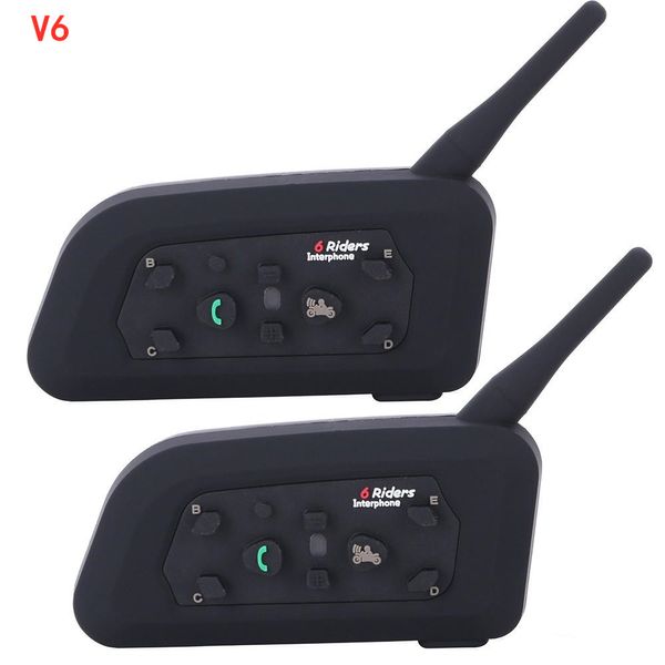 Ejeas V6 Pro Bluetooth Walkie Talkie Interkom Motosiklet Aksesuarları Hoparlör 1200 M Kask Kulaklık Kulaklık İnterkom Kablosuz GPS MP3