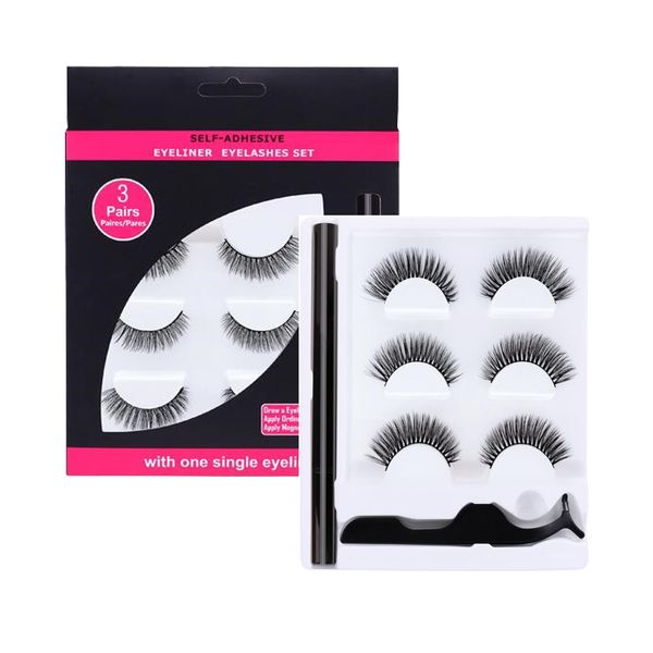 

epack ложные ресницы тушь liquid eyeliner kit 3 пары магия ресницы и зеркало для макияжа ресниц бигуди немагнитных lashes нет клей необходим