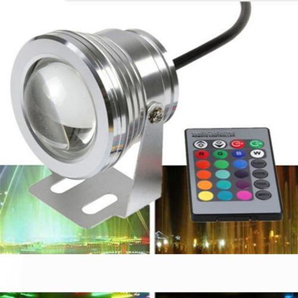 

New 2019 10W RGB LED Underwater Light Waterproof IP68 Fountain Swimming Pool Lamp 16 Colorful Change With 24Key IR Remote
