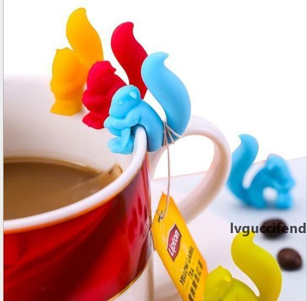 

korean cute party silicone squirrel hanging tea bag squirrel tea bag hanging tea merchant gifts