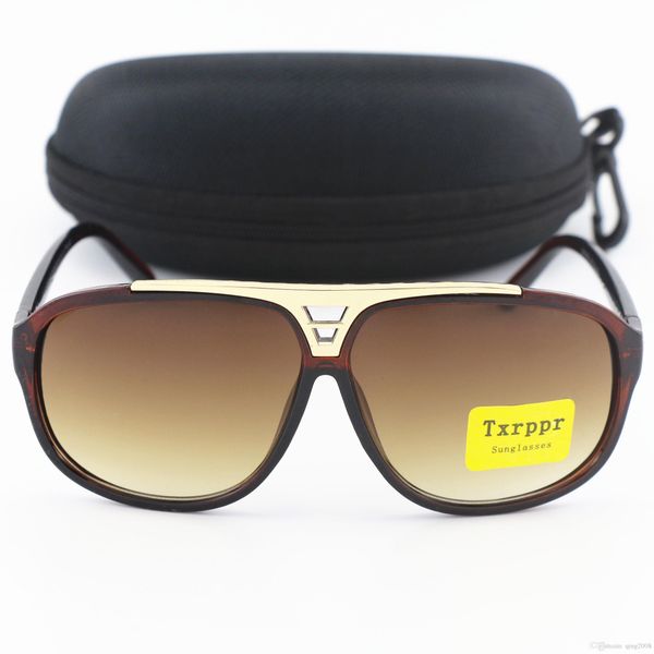 

new fashion sunglasses for men and women driving brown frame sun glasses 4 colors with 62mm lens come, White;black