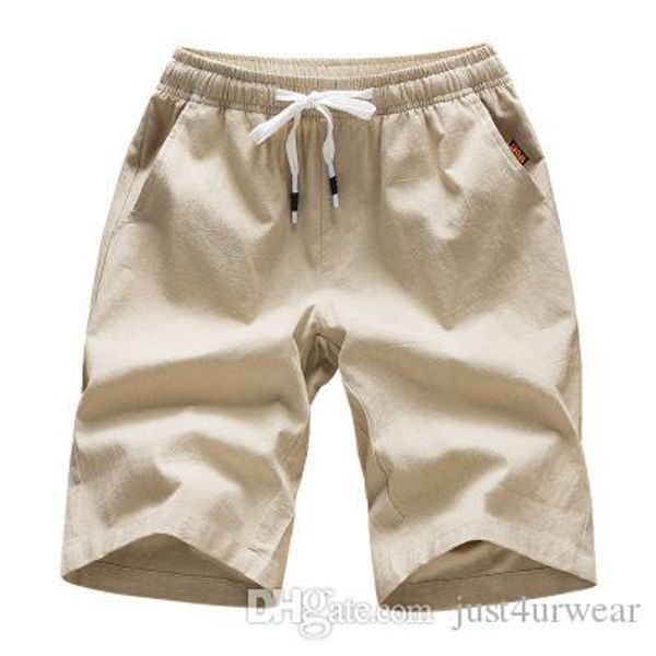 

mens casual beach shorts summer new fashion lightwaight pants knee length solid color shorts male loose short pants, White;black