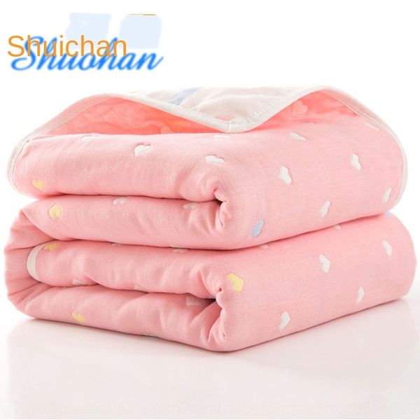 

80*80 pure cotton six-layer gauze baby quilt soft newborn cover blanket blanket baby four-season quilt