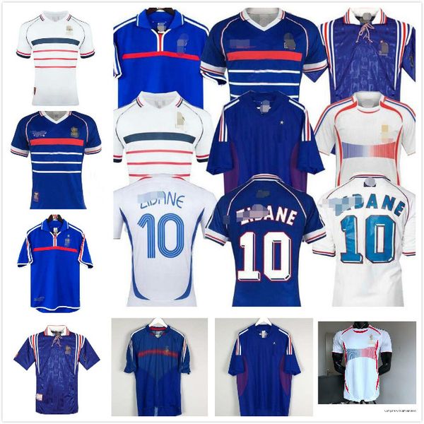 

1998 2002 france retro vintage zidane henry maillot de foot soccer jerseys 2006 2000 2004 france euro finals 1996 france retro jerseys, Black