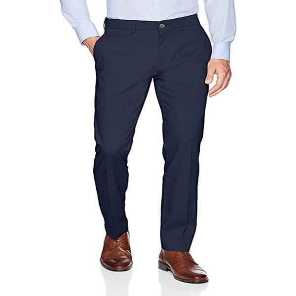 

2020 navy men's suit separate pants formal wedding business fashion straight men's thin office dress trousers, White;black