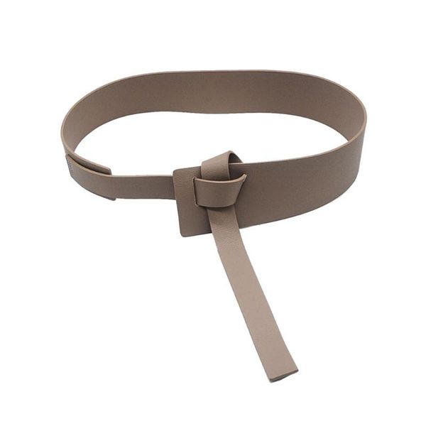

women waistband mulit-color overcoat suit dress ornament knotted belt pu leather female waist belt clothes accessories, Black;brown