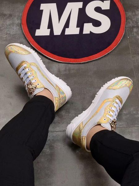 

2020-2019f italian luxury designer fashion luxury designer casual shoes snakeskin sneakers men's designer lok fu shoes men's large