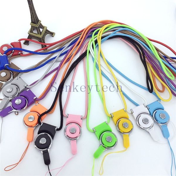 

50cm cell phone lanyards woven fabric neck strap detachable lanyard necklace with 12 colors for cell phone mp3 mp4 camera id card