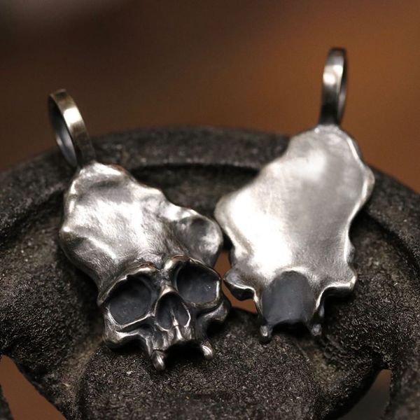 

punk skull 316l stainless steel silver color necklace pendant fashion gothic biker men's women's jewelry gifts